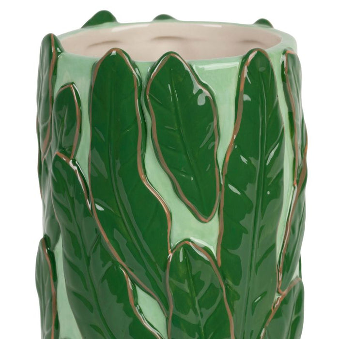 VASE FEUILLE PATCHUCA VERT H24