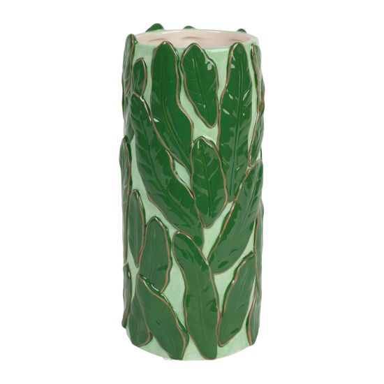 VASE FEUILLE PATCHUCA VERT H24