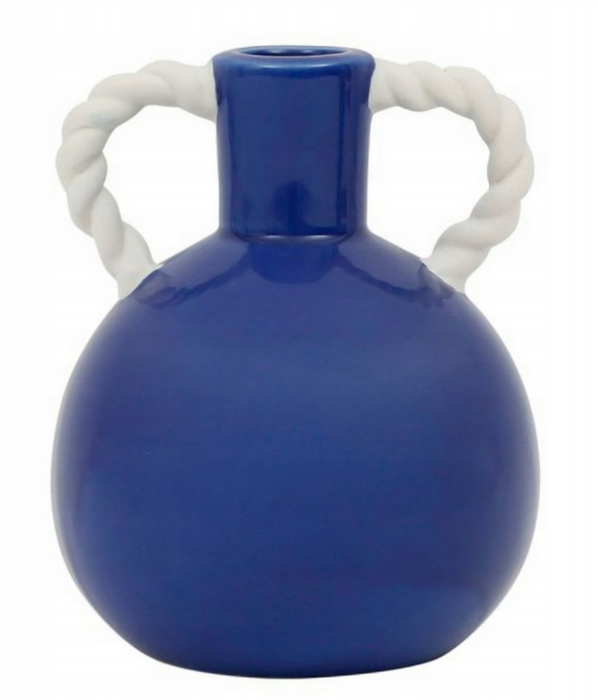 VASE FUNNY BLEU MARINE D11XH13.5