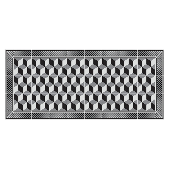 TAPIS VINYLE MOSAIQUE DAMIERS 50X112