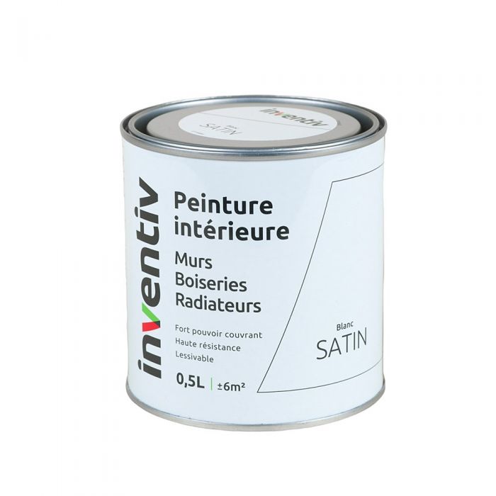 PEINTURE MULTISUPPORTS SATIN BLANC 0.5L