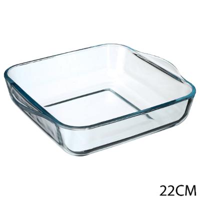 PLAT CARRÉ EN VERRE 22CM