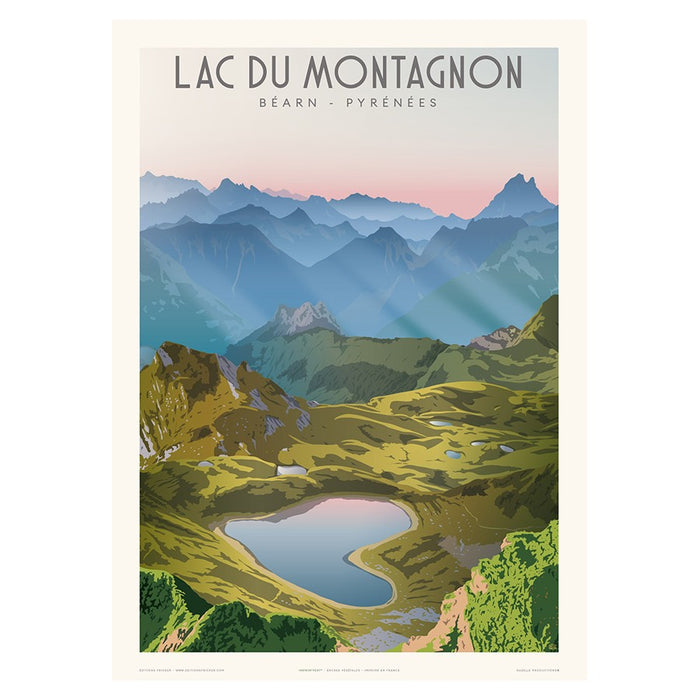 AFFICHE LAC DU MONTAGNON N°327 ÉDITION FRICKER 50X70