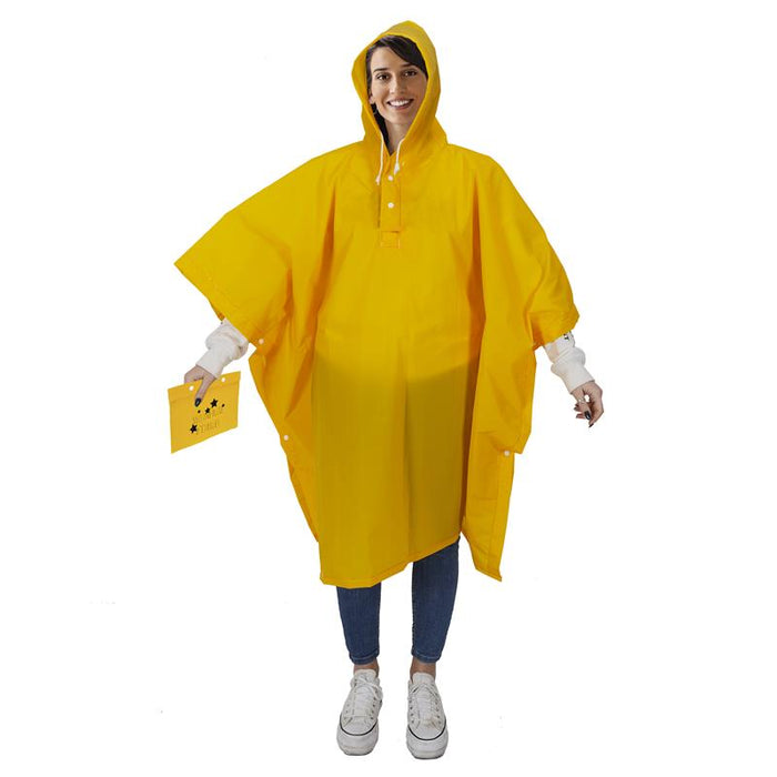 CAPE DE PLUIE PLIABLE JAUNE 126X100