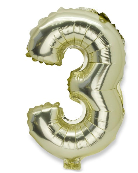 BALLON 86CM CHIFFRE 3 OR