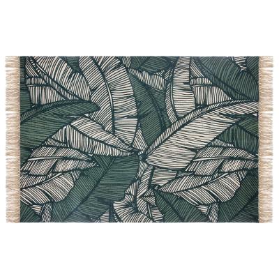 TAPIS COTON JUGNLE VERT 120X170