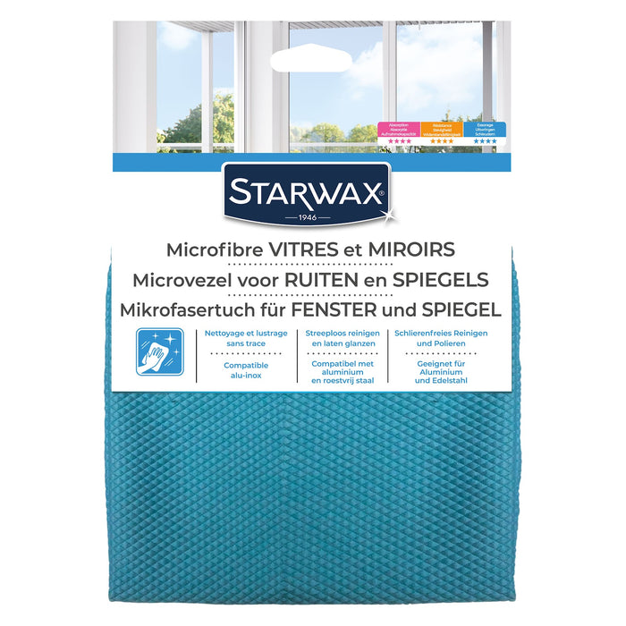 LAVETTE MICROFIBRE POUR VITRE BLEUE STARWAX