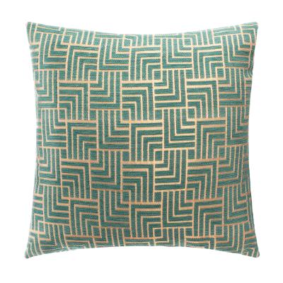 HOUSSE COUSSIN CHÊNE GÉOMÉTRIQUE VERT 40X40