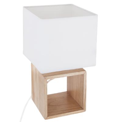 LAMPE CARRE POJO BLANC H32CM