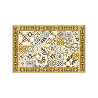 TAPIS VINYLE MOSAIQUE OCRE 50X75