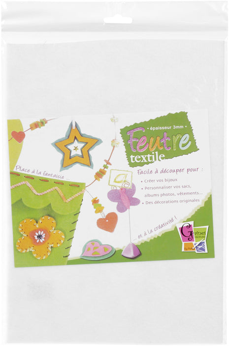 FEUILLE FEUTRINE BLANCHE A4