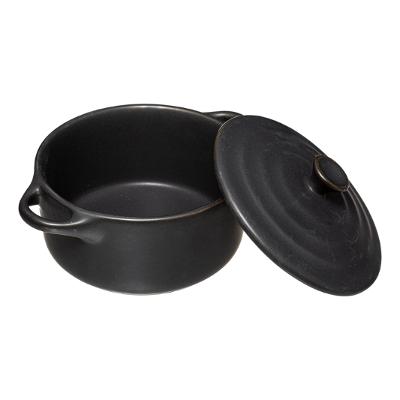 COCOTTE RONDE 10CM NOIRE