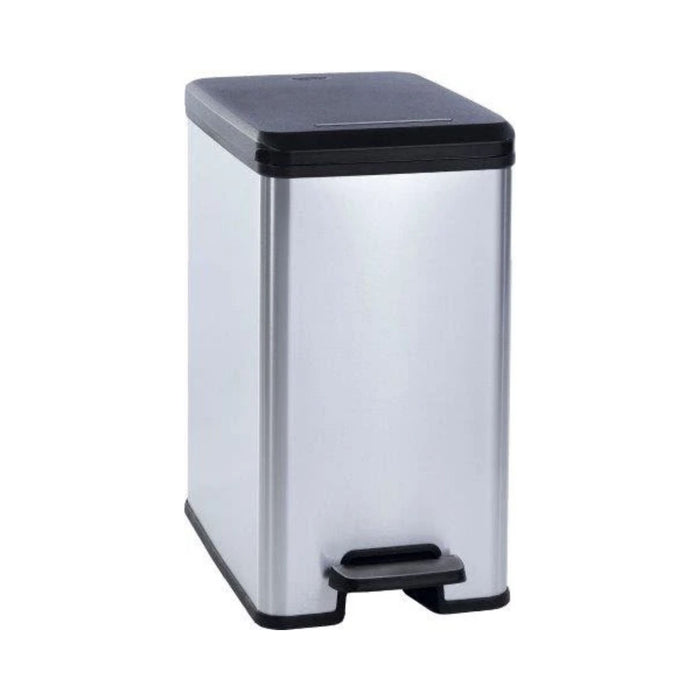 POUBELLE SLIM/BIN ARGENT 25L