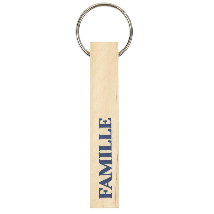 PORTE-CLES MESSAGE BOIS "FAMILLE"