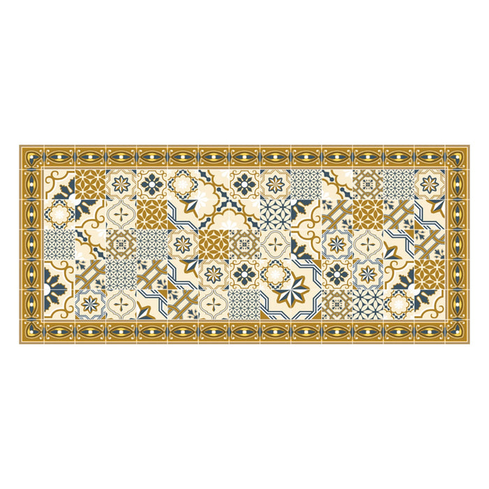 TAPIS VINYLE MOSAIQUE OCRE 50X112