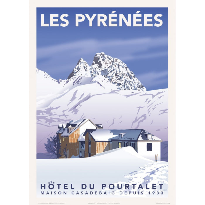 AFFICHE HOTEL DU POURTALET N°326 ÉDITION FRICKER 50X70