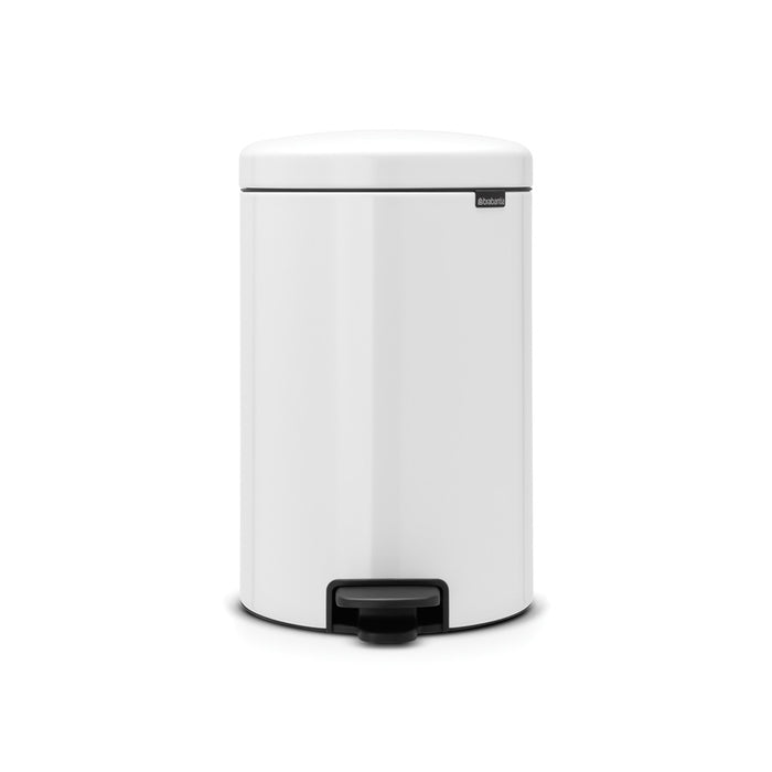 POUBELLE À PÉDALE BRABANTIA NEWLCON BLANCHE 20L