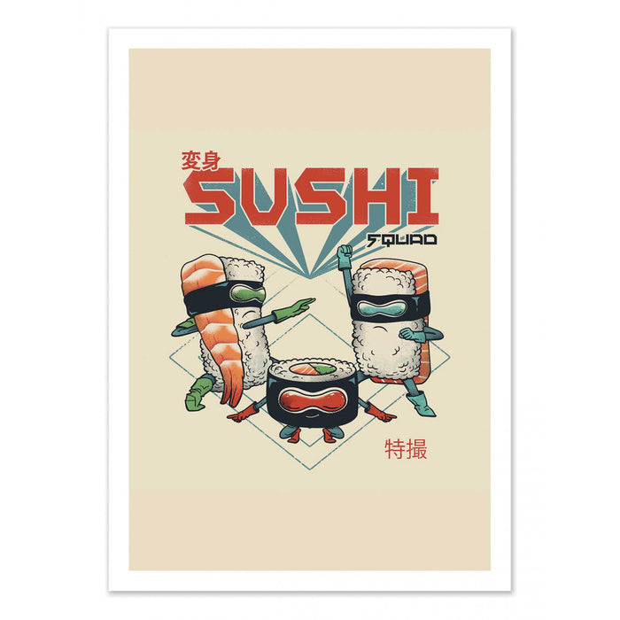 AFFICHE SUSHI SQUAD 30X40