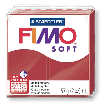 PATE FIMO SOFT CERISE 57G