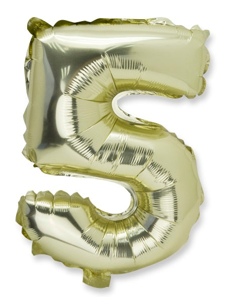 BALLON 86CM CHIFFRE 5 OR