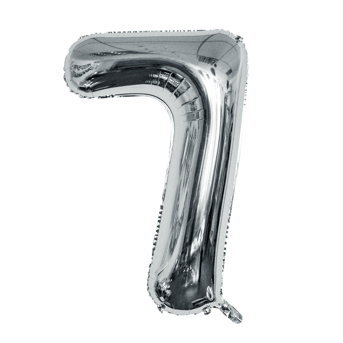 BALLON 86CM CHIFFRE 7 ARGENT