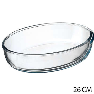 PLAT OVALE EN VERRE 26X18