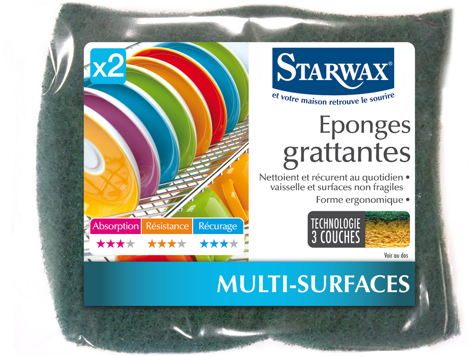 2 EPINGLES GRATTANTES MULTI SURFACES VERRE STARWAX