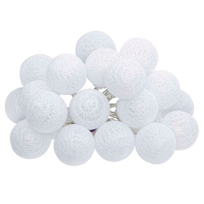 GUIRLANDE À BOULES 20 LEDS BLANC