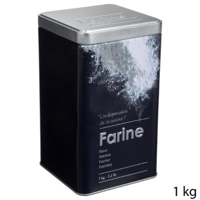 BOITE À FARINE RELIEF NOIR