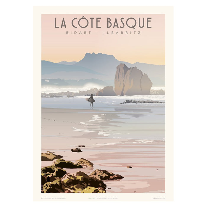 AFFICHE LA CÔTE BASQUE N°219 ÉDITION FRICKER 50X70