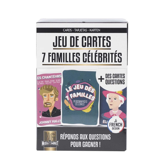 JEU DES 7 FAMILLES CÉLÉBRITÉS 60 CARTES