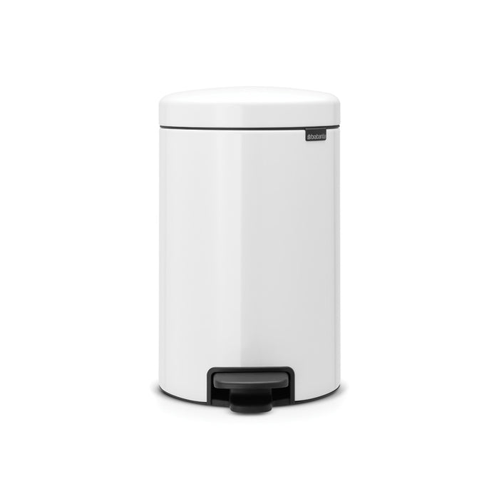 POUBELLE À PÉDALE BRABANTIA NEWLCON BLANCHE 12L