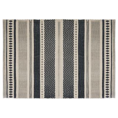 TAPIS IMPRIMÉ GRIS FONCÉ 90X60CM