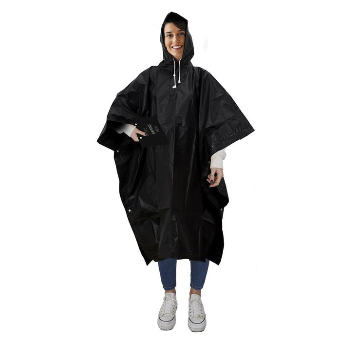 CAPE DE PLUIE PLIABLE NOIRE 126X100