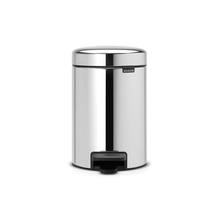 POUBELLE À PÉDALE BRABANTIA NEWLCON GRIS BRILLANT 3L