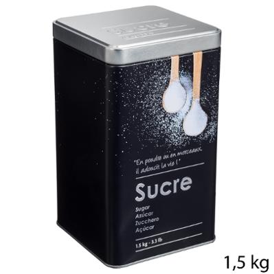 BOITE À SUCRE EN POUDRE RELIEF NOIR