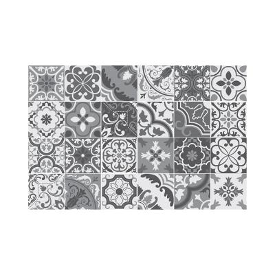 TAPIS VINYLE MOSAIQUE N&B 50X75