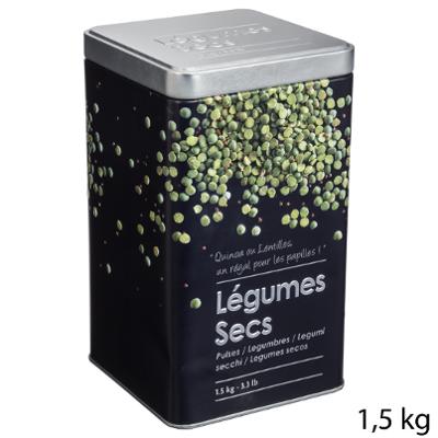 BOITE À LÉGUMES SECS RELIEF NOIR