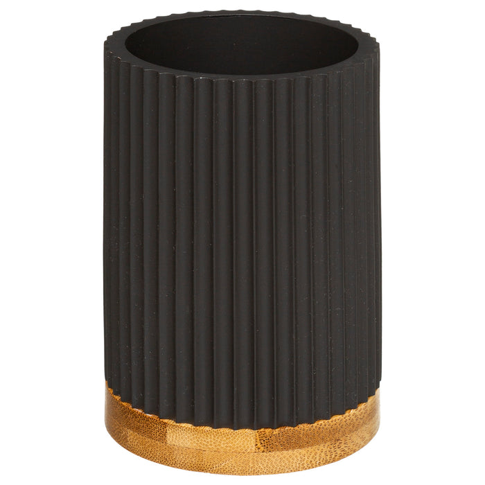 POT À BROSSE À DENT LINÉAIRE NOIR