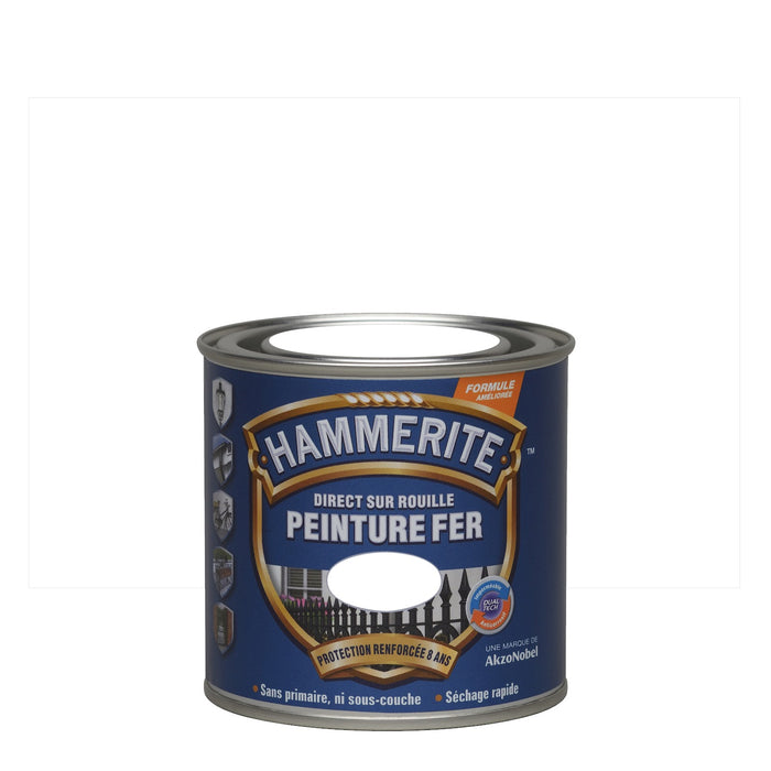 HAMMERITE PEINTURE FER BRILLANT BLANC 25CL