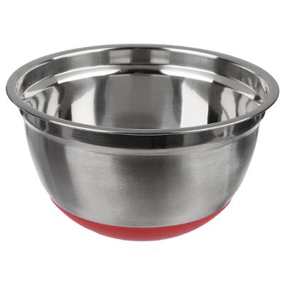 SALADIER ANTIDÉRAPANT EN INOX ROUGE 1L