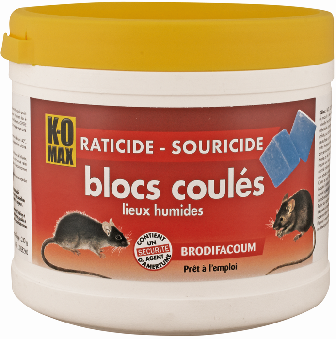 BLOCS APPAT COULE LIEUX HUMIDES RATS ET SOURIS 240G