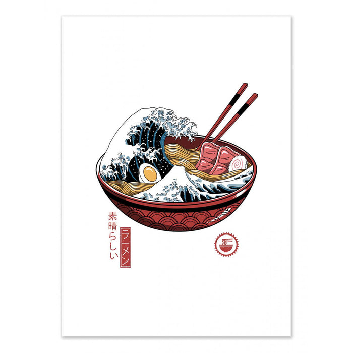 AFFICHE GREAT RAMEN WAVE WHITE 30X40