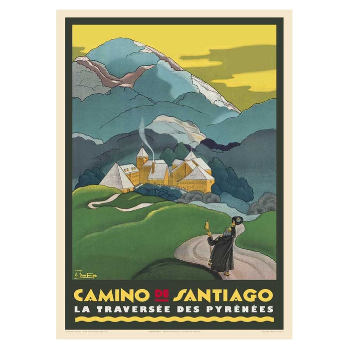 AFFICHE CAMINO DE SANTIAGO N°112 ÉDITION FRICKER 50X70
