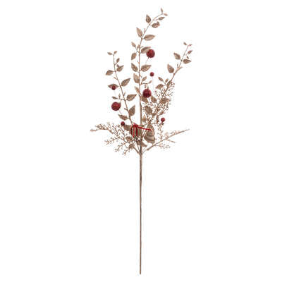 BRANCHE COMPOSITION CADEAU SAPIN OR 75CM