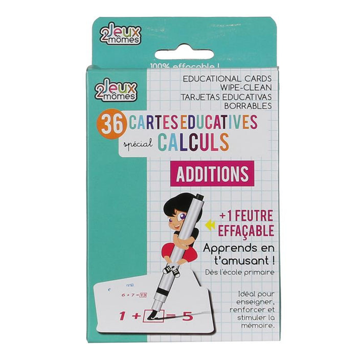 PAQUET DE 36 CARTES EDUCATIVES ADDITIONS