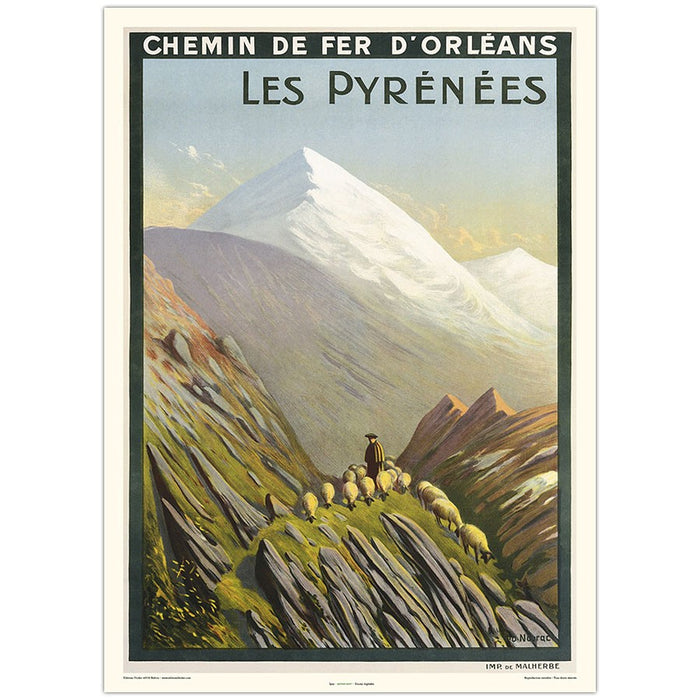 AFFICHE LES PYRÉNÉES LE BERGER N°321 ÉDITION FRICKER 50X70