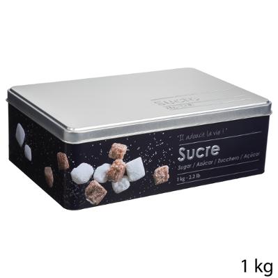 BOITE À SUCRE EN MORCEAU RELIEF NOIR