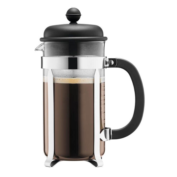 CAFETIÈRE À PISTON EN INOX NOIRE 1L