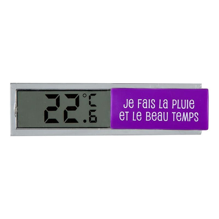 THERMOMETRE D'INTERIEUR VIOLET 11CM